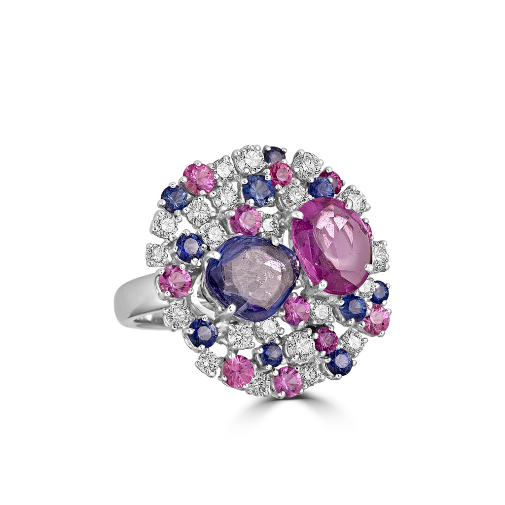 Symphony Rose Cut Sapphires Ring