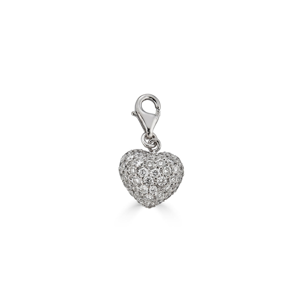 Dome Heart Pavé Diamond Charm